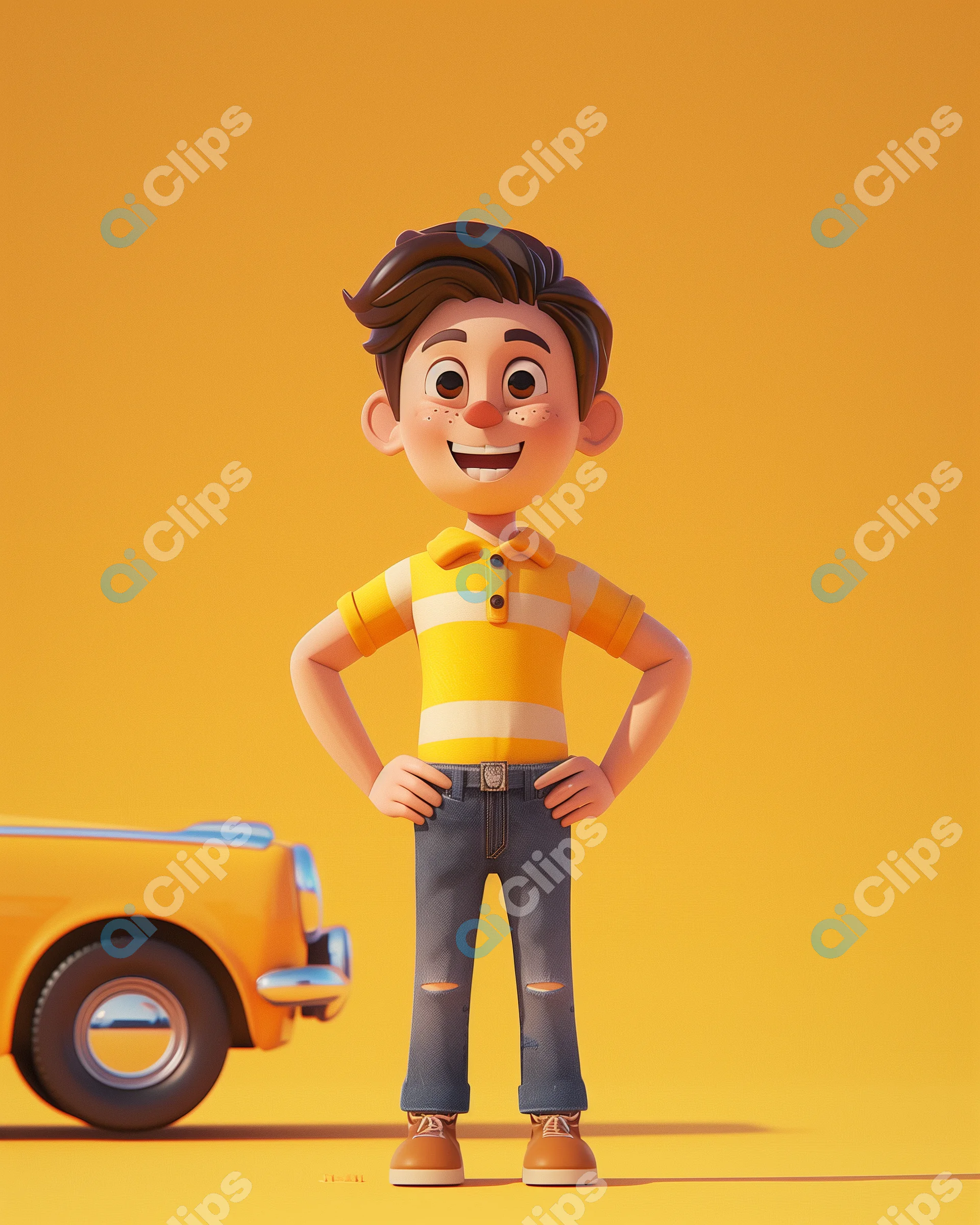 Happy Cartoon Boy
