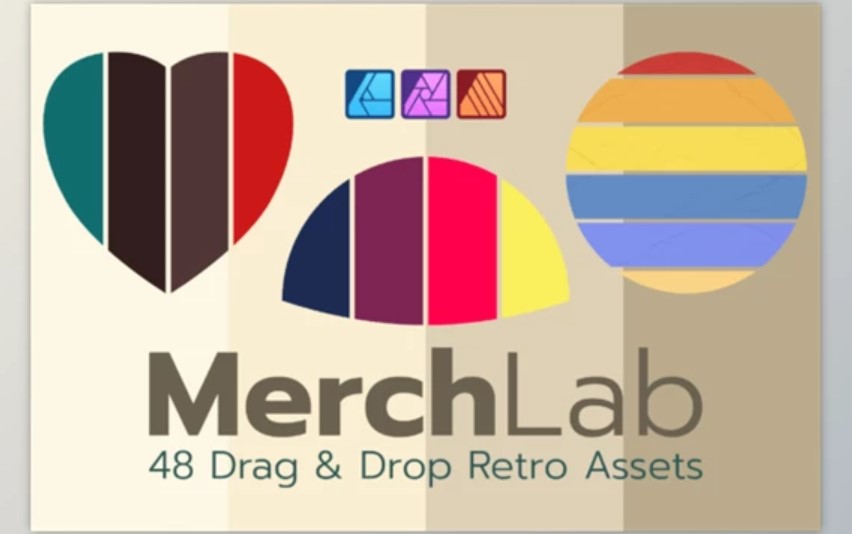 Elevate Your Designs with MerchLab | Retro Shapes Affinity Assets