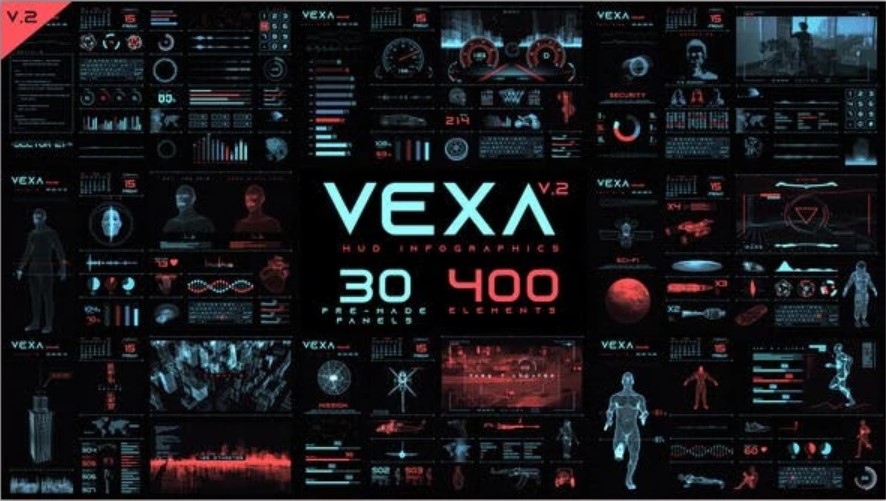 Vexa HUD Infographics (Videohive 23442025)