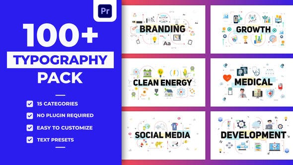 Elevate Your Videos with Videohive 39238138: 100 Typography Scenes