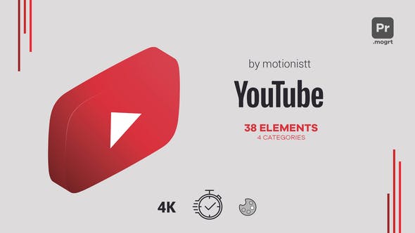 Videohive 48183174: YouTube Elements (mogrt) on GFXHive
