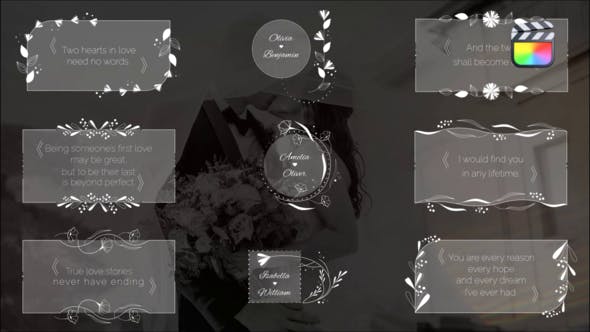 Videohive 46648128 Wedding Titles \ FCPX on GFXHive