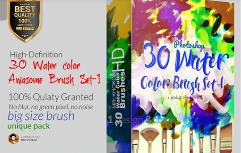 Water Color Awesome Brush Set-1
