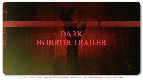 Unleash Nightmares with GFXHive: Videohive 39825417 Horror Movie Dark Trailer