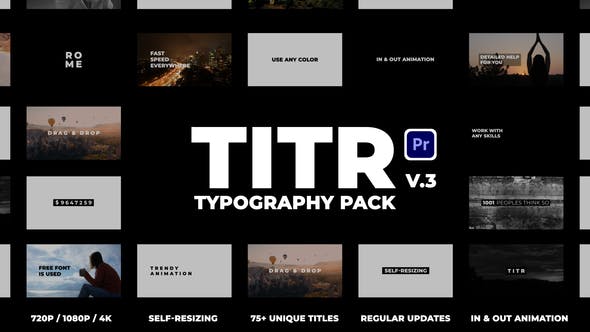 Videohive 28437223 TITR | Dynamic Typography Pack
