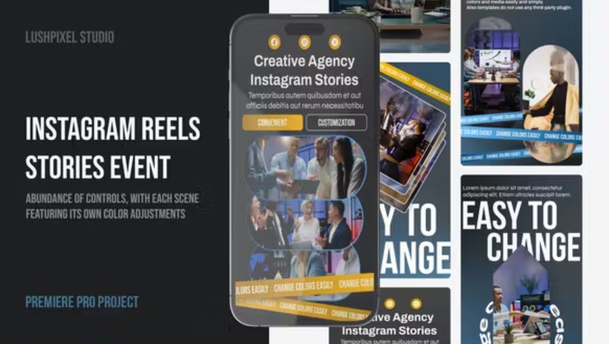 Instagram Reel Education Event" Template (Premiere Pro MOGRT)