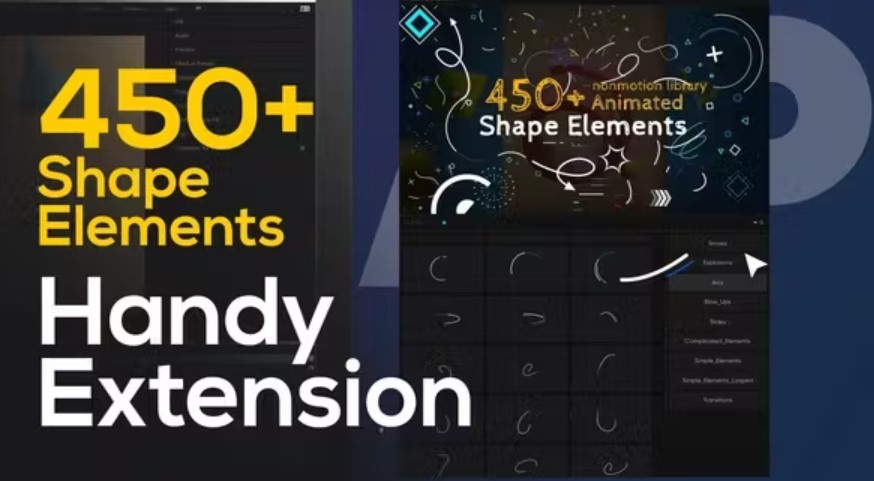 Videohive 52246745 Shape Elements Pack | Extension 450+ Elements