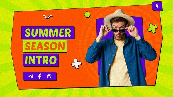 Videohive 52345292 Summer Season Intro (MOGRT)