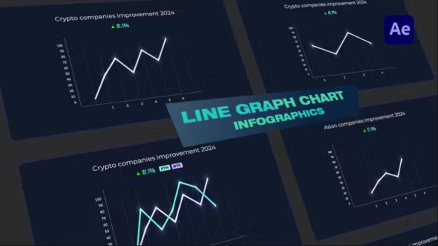 Videohive 50381564 Line Graph Chart Infographics