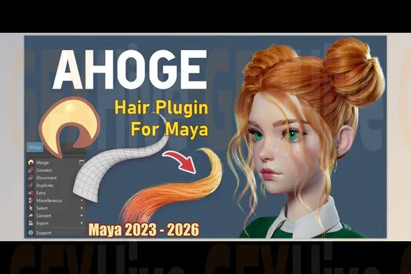 Ahoge v1.01 – Hair Plugin for Autodesk Maya by ArtStation