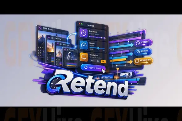 Retend - Time Remapping Tool for After Effects by Aescripts v1.2