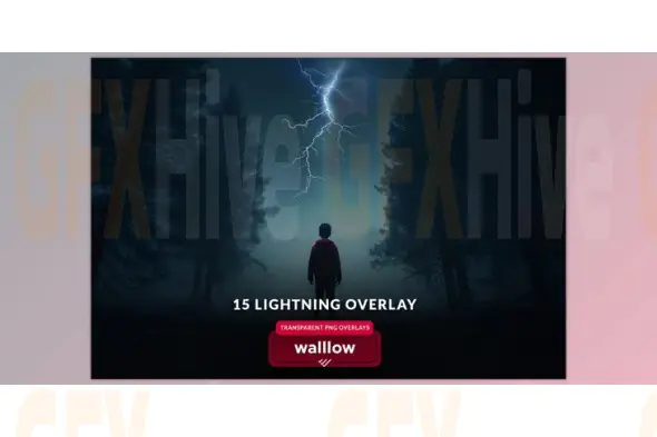 Lightning Transparent PNG overlays (Creative Market 280451561)