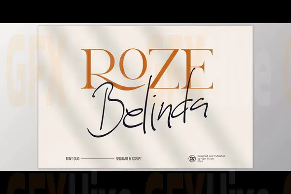 Roze Belinda - Display Font Duo