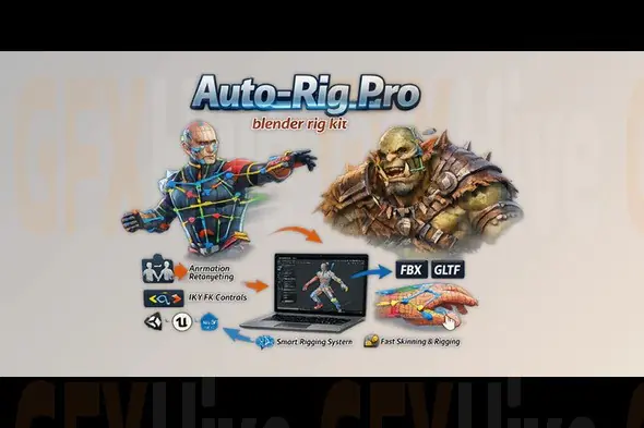 Blender - Auto-Rig Pro Full v3.78.50 + Rig Tools v3.78.47 + Proxy Picker v1.1.11 (Win, Mac, Lnx)