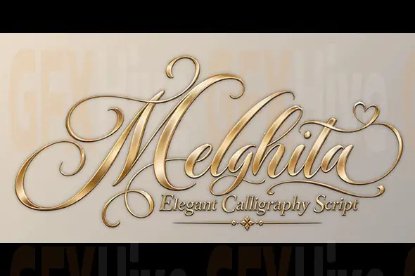 Melghita Elegant Calligraphy Script by Creative Market (292317792)