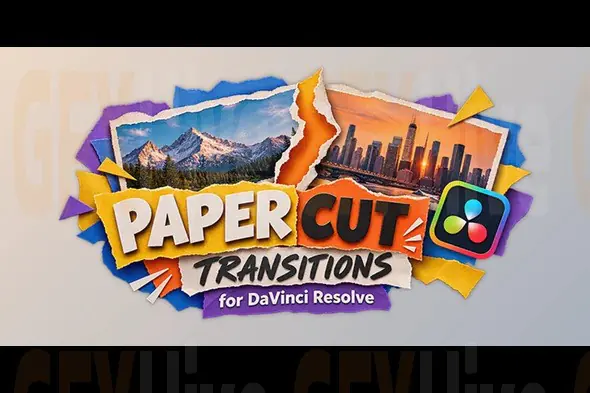 Paper Cut Transitions for DaVinci Resolve by Videohive v65166245