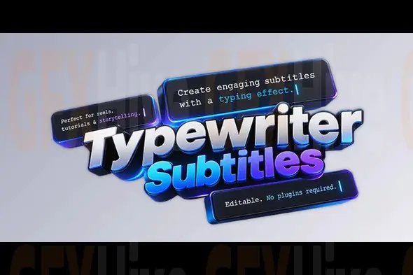 Typewriter Subtitles by Videohive v65086988