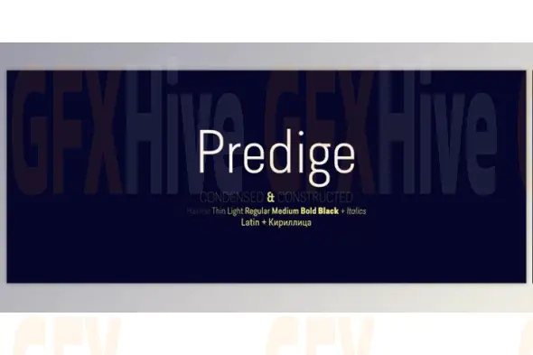 MyFonts – Predige Condensed & Constructed Font Family | 14 Styles OTF