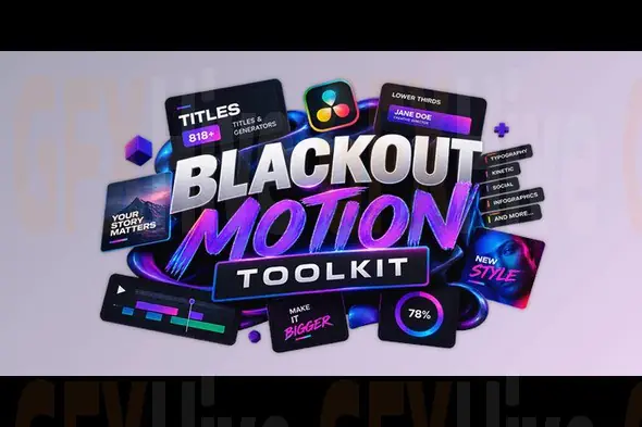 Blackout Motion Toolkit for DaVinci Resolve by Videohive (65482465)
