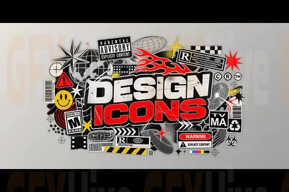 DESIGN ICONS: Graphic Design Elements and Abstract Shapes Pack by Sickboat