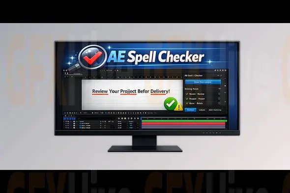 AE Spell Checker - Scan, Review, Replace Text in AE by Aescripts v2.2.1