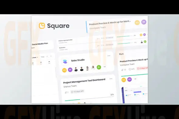 UI8 - Square Dashboard UI Kit
