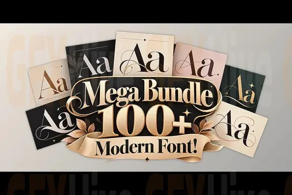 Mega Bundle 100+ Modern Fonts by Creative Market 6274294