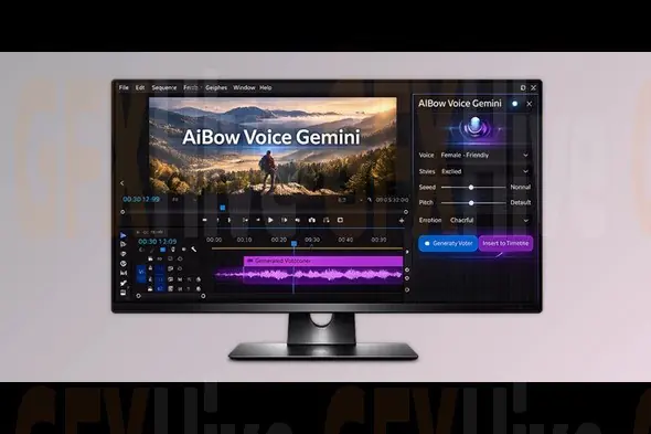 AiBow Voice Gemini - AI Text-to-Speech Inside Premiere Pro by Aescripts v3.8.0