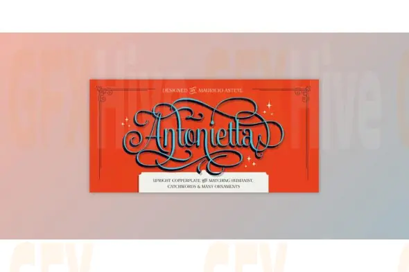 MyFonts - Antonietta Font Family 7xOTF