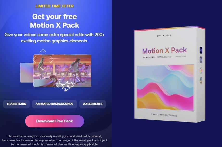 Artlist & Artgrid Motion X Pack: 200+ Elements for Dynamic Videos