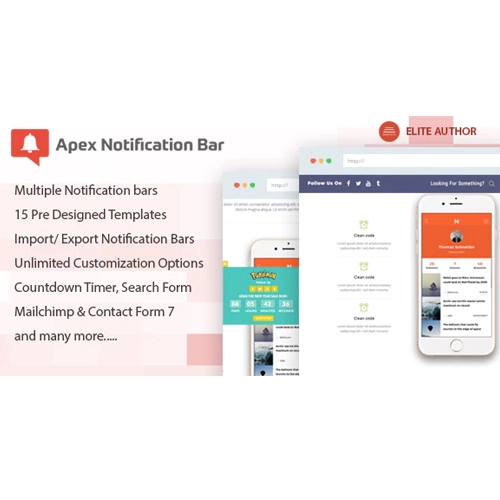 Apex Notification Bar  Responsive Notification Bar Plugin for WordPress