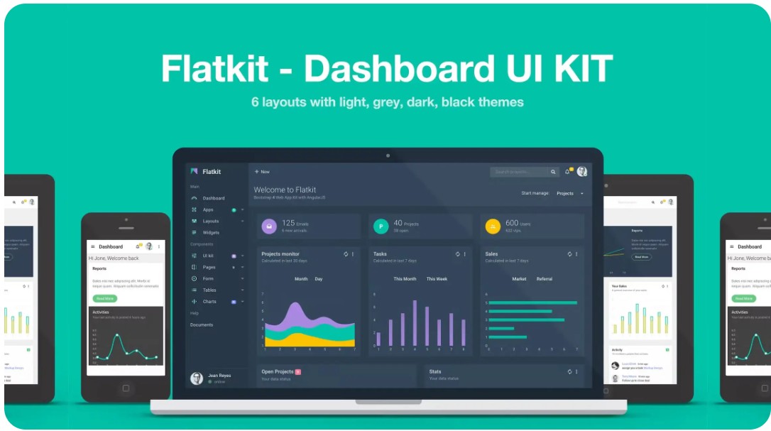 Flatkit- Dashboard UI KIT