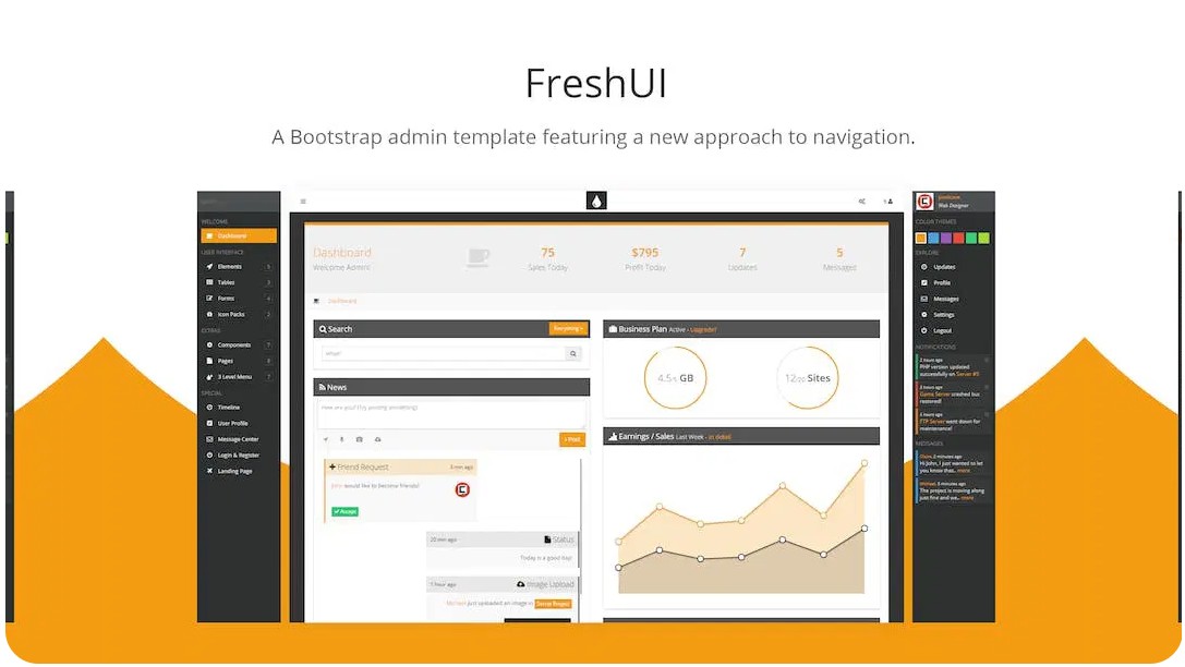 FreshUI- Bootstrap Admin Template