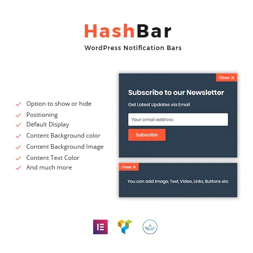 HashBar Pro  WordPress Notification Bar