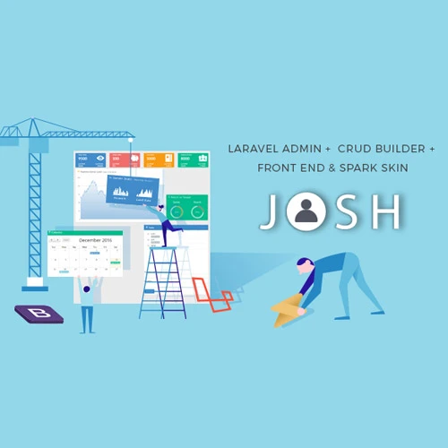 Josh  Laravel Admin Template + Front End + CRUD