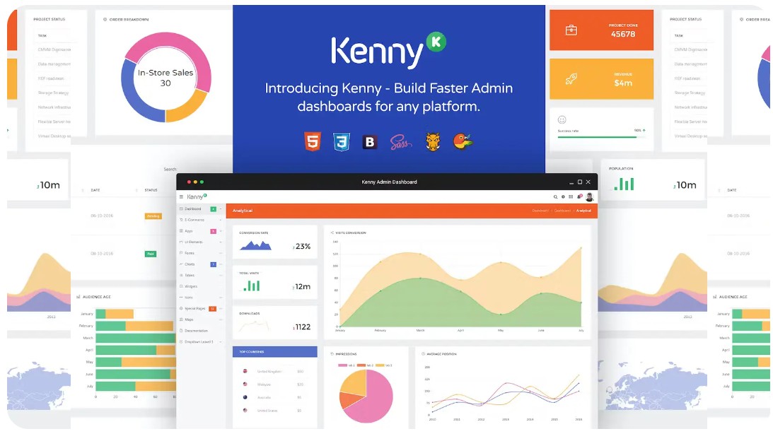 Kenny- Dashboard Admin Site Responsive Template