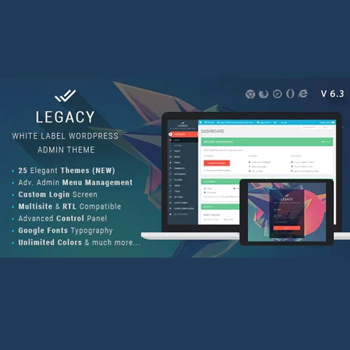Legacy  White label WordPress Admin Theme