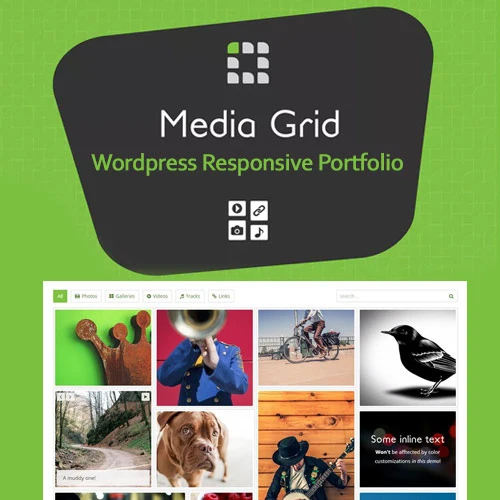 Media Grid  WordPress Responsive Portfolio