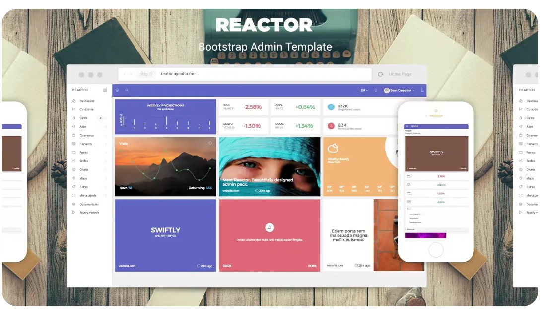 Reactor- Bootstrap Admin Template