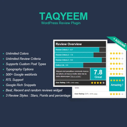 Taqyeem  WordPress Review Plugin