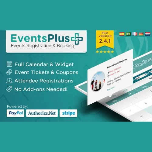 WP EventsPlus  Events Calendar Registration & Booking