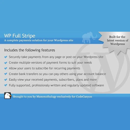 WP Full Stripe  Subscription and payment plugin for WordPress