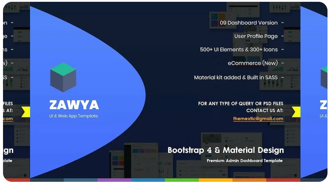 Zawya- Bootstrap 4 & Material Design Admin Panel