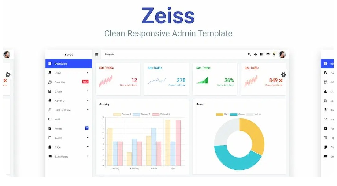 Zeiss- Clean Responsive Admin Template