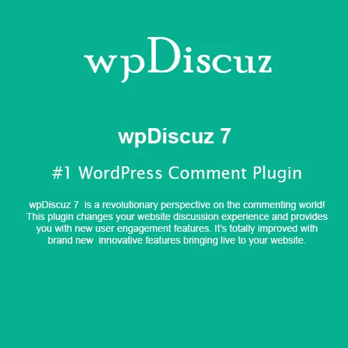 wpDiscuz  #1 WordPress Comment Plugin