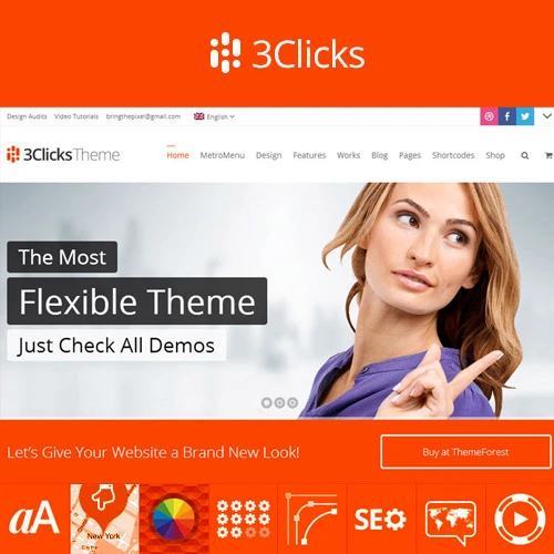 3Clicks Responsive Multi-Purpose WordPress Theme