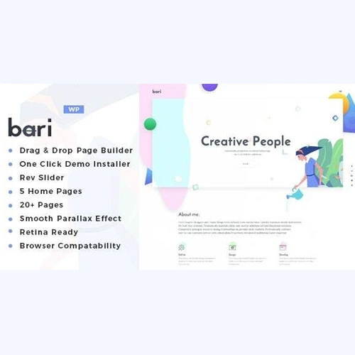 Bari - Portfolio and SEO Digital Agency WordPress Theme
