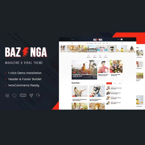 Bazinga Modern Magazine & Viral Blog WordPress Theme