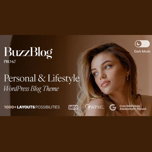 Buzz - Personal & Lifestyle WordPress Blog Theme with Dark Mode