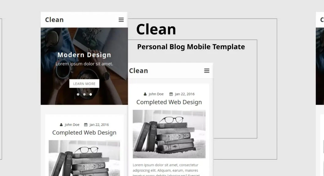 Clean - Personal Blog Mobile Template